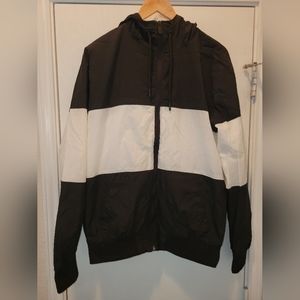 CSG Black & White Zip Up Hoodie Windbreaker Jacket sz Medium